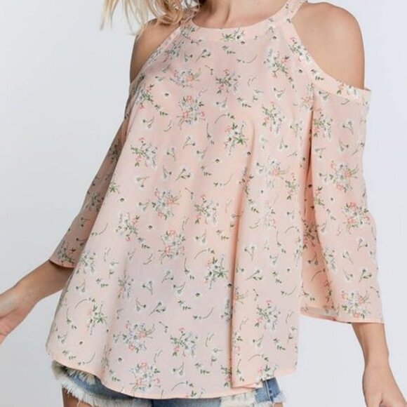 DAVI & DANI Floral Pink Long Sleeve Top - Picture 3 of 4